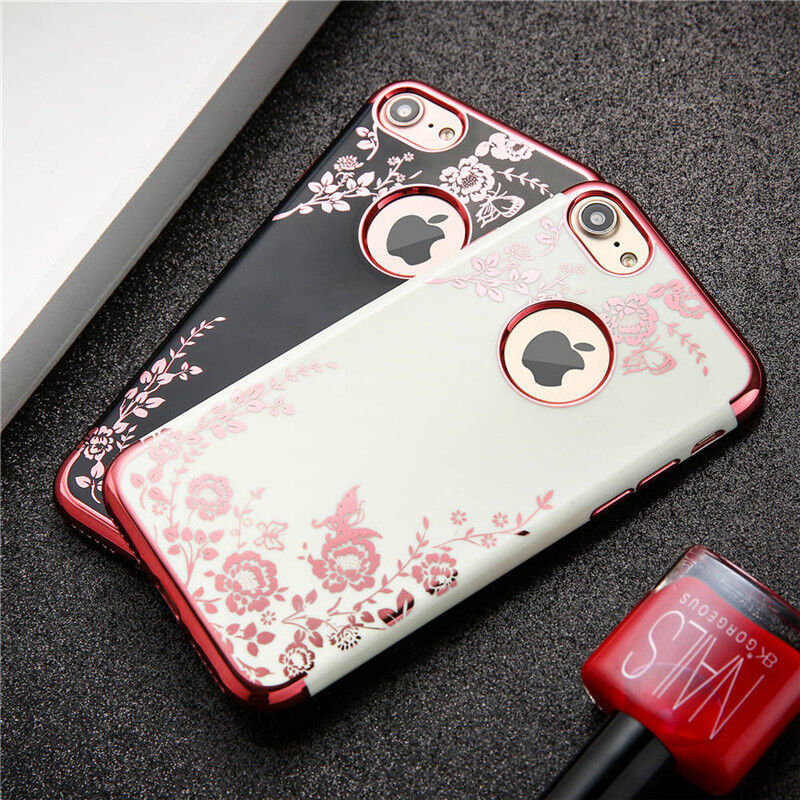 for iPhone 7/8 & 7+/8+ PLUS - Soft TPU Rubber Gummy Case Cover Flower Butterfly Unbranded/Generic TPU - фотография #2