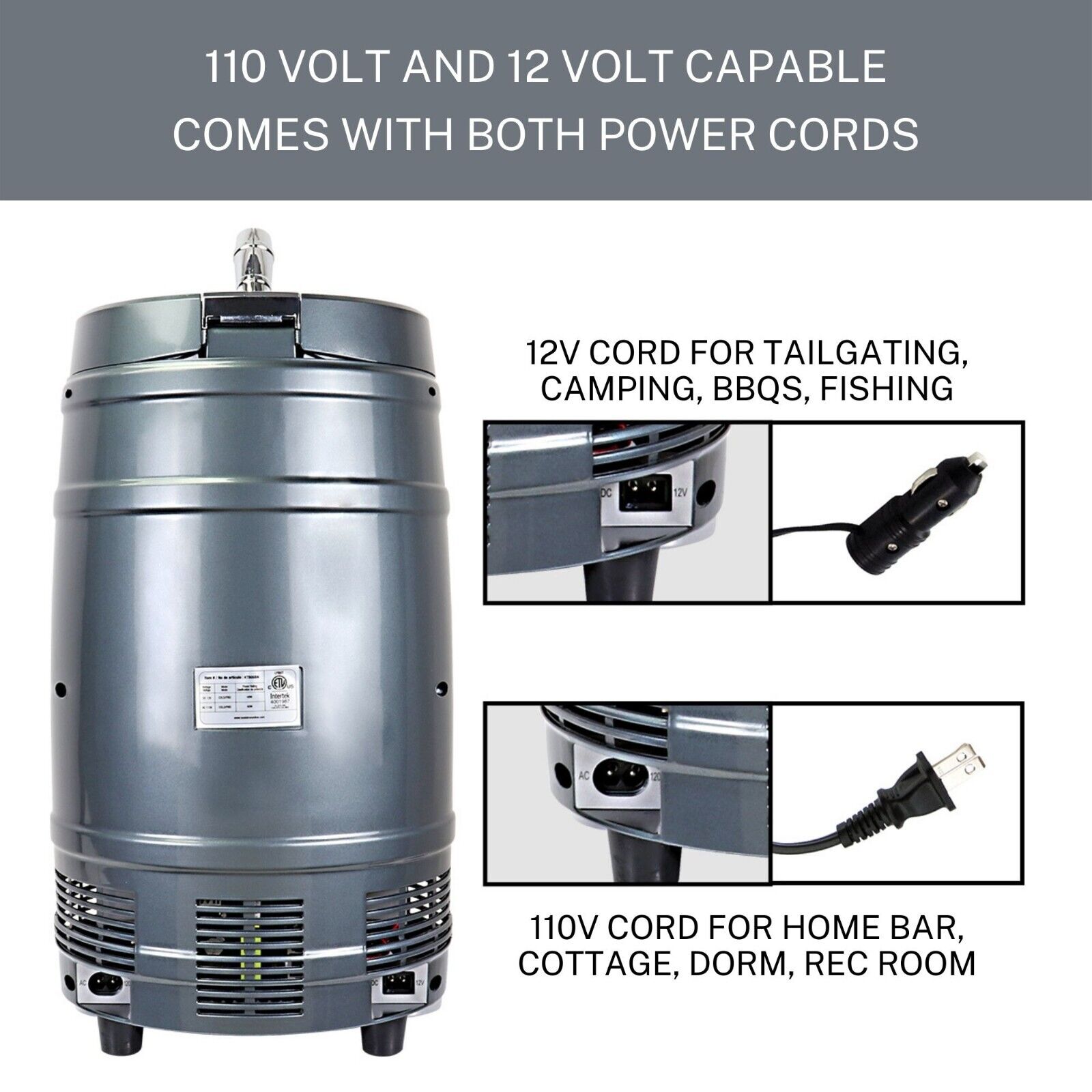 Koolatron 5L Mini Keg Beer Cooler w/ Dual Taps, Universal Design Fits Gravity Koolatron BKC5L - фотография #6