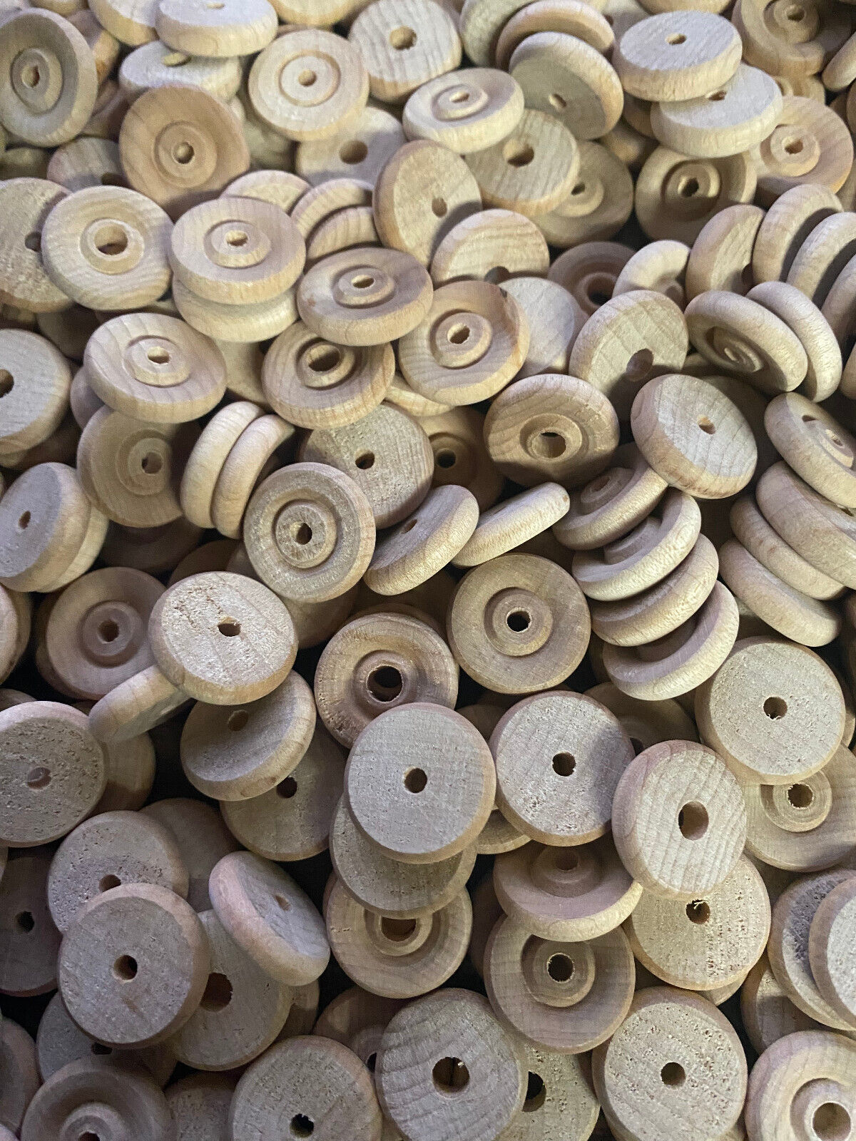 100 Natural 3/4'' Wood Wheels With 1/8'' to 1/4'' Hole- Bird Toy Parts Naynay39 bird toy parts