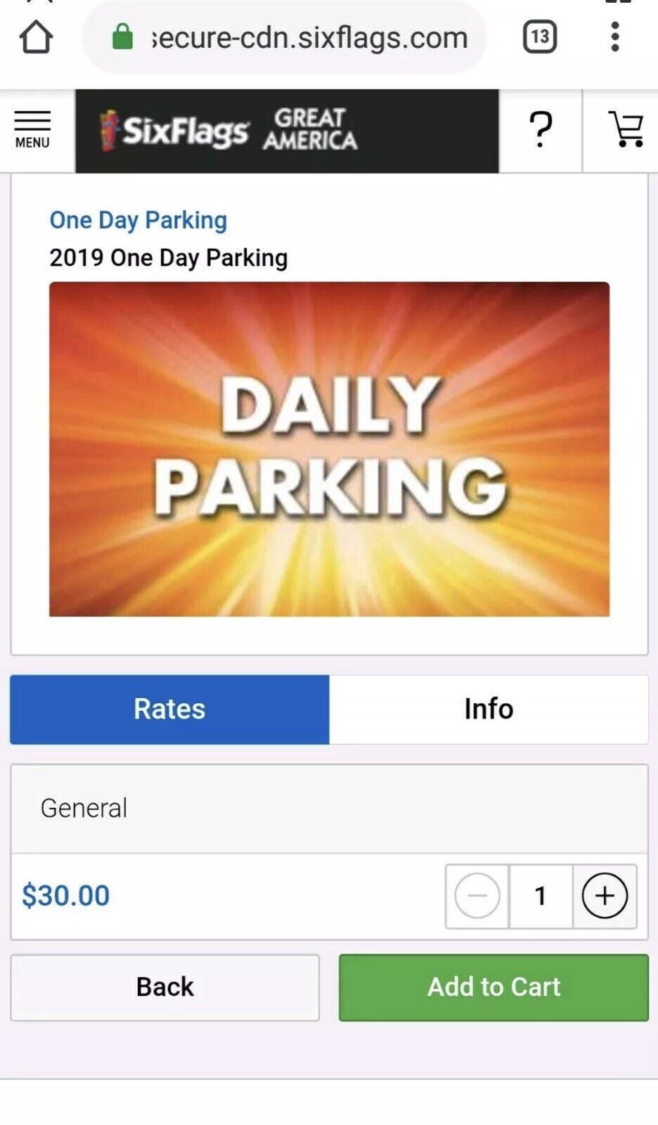 Any Six Flags Park! Great Adventure Magic Mountain etc Day Parking Pass 2020 Без бренда