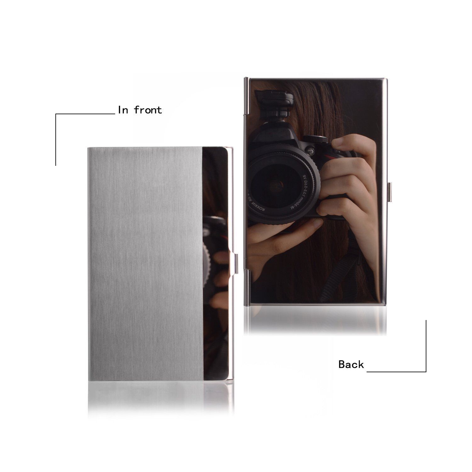 Pocket Stainless Steel Business Card Holder Case ID Credit Name Box Metal Wallet TIKA CARD-02 - фотография #5
