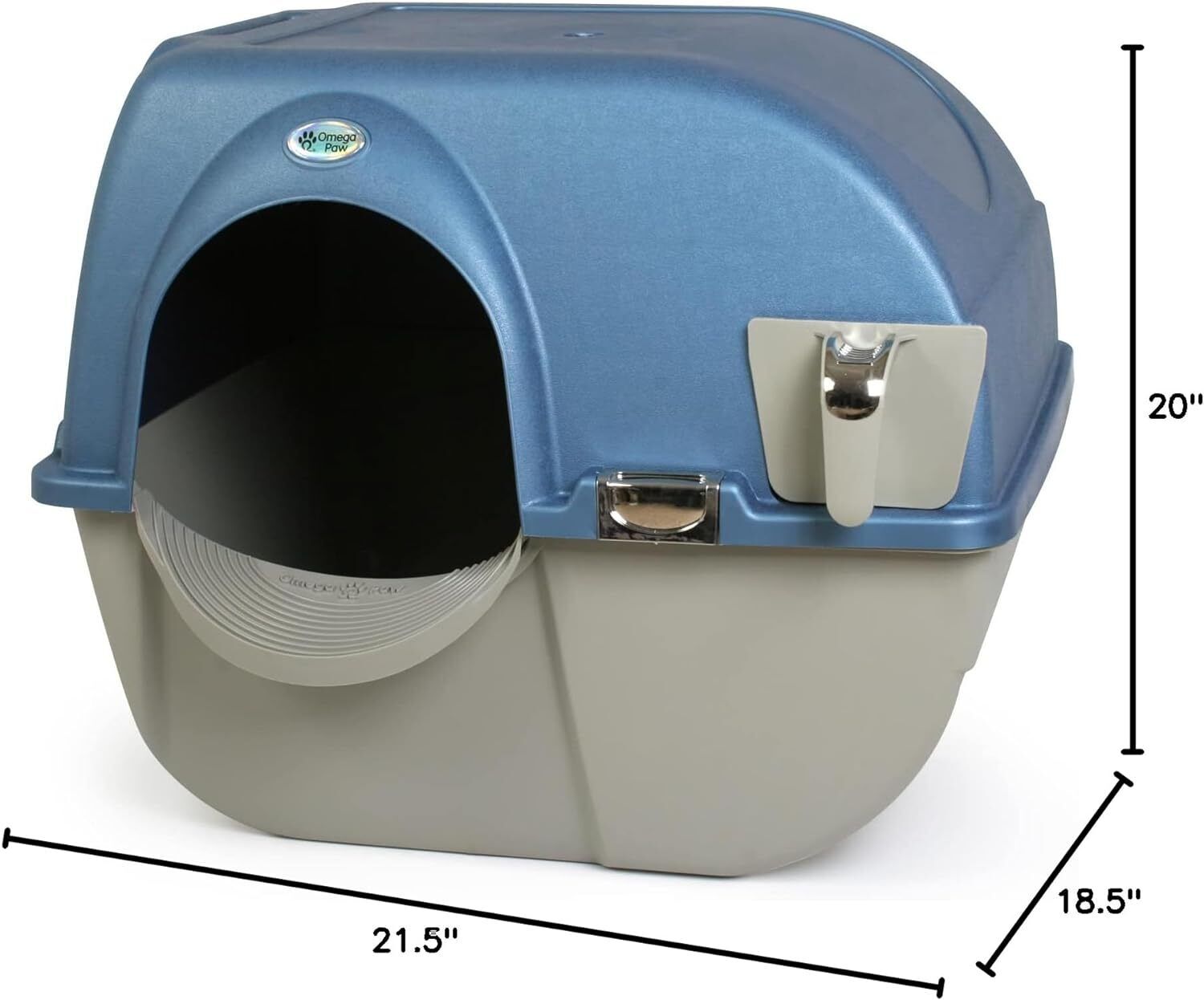 Omega Paw Premium Roll 'n Clean Litter Box Large,Cat, Peral Blue (PR-RA20-1) Does not apply - фотография #9