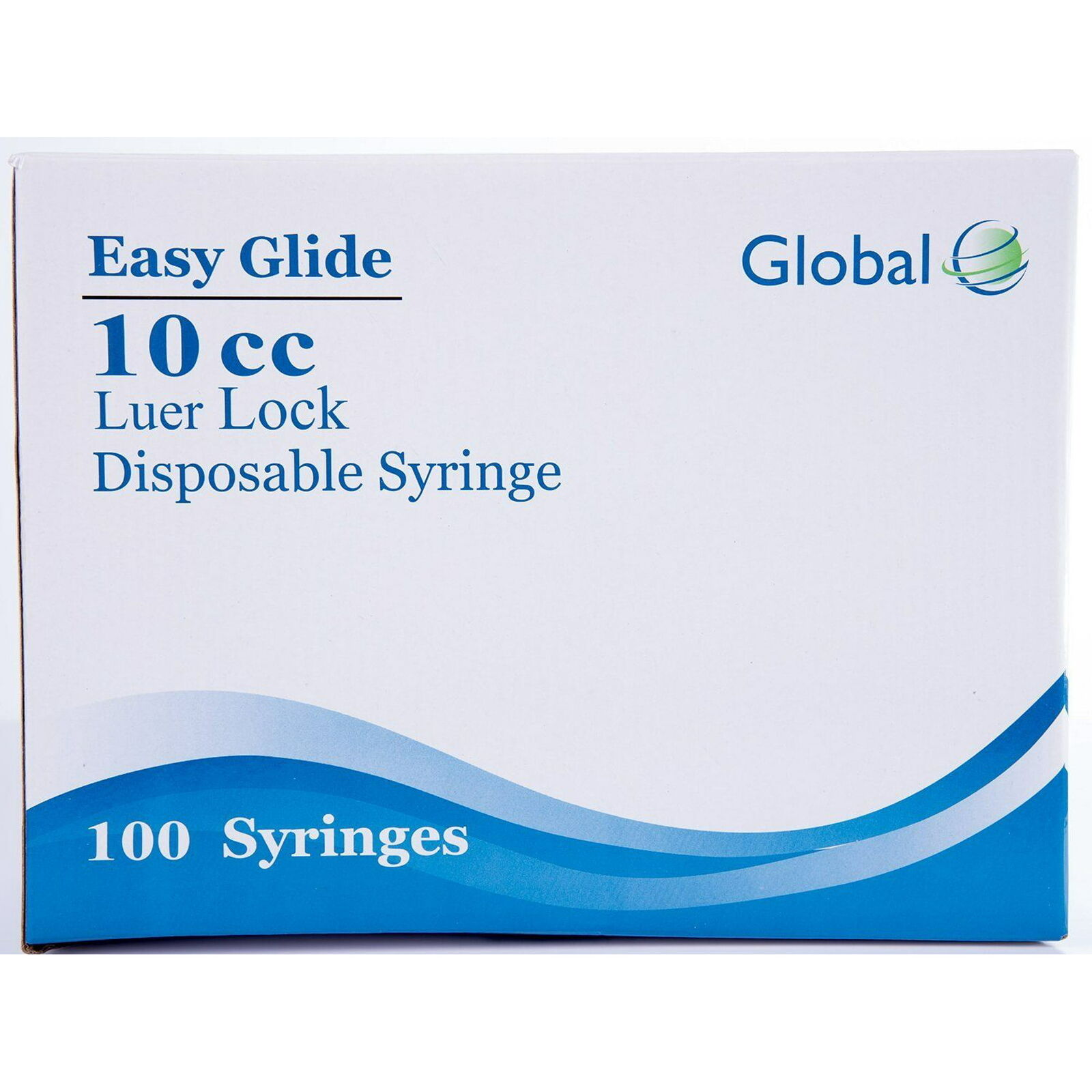 10CC SYRINGES ONLY WITH LUER LOCK 10ML 100/BOX STERILE-Global-Easy Glide Easy Glide 67-1020