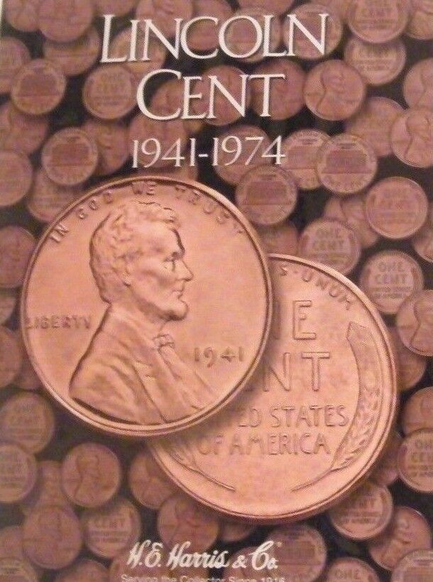 Complete Lincoln Wheat Penny Cent Collection Harris Album 1941 - 1958 P D S Set Без бренда - фотография #2