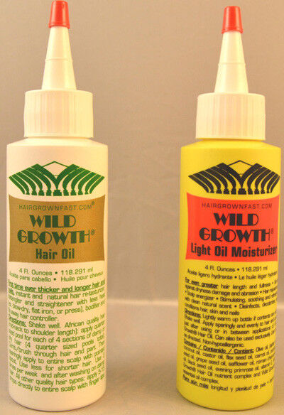 Wild Growth Hair Oil, Light Oil Moisturizer or Duo Pack Hair Oil 4 oz Wild Growth Company WG01