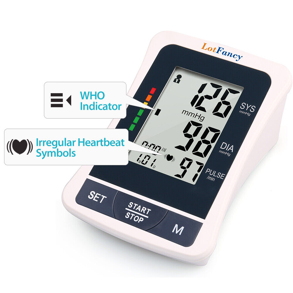Automatic Digital Arm Blood Pressure Monitor Large BP Cuff Gauge Machine Meter LotFancy B01MDUF5XU - фотография #3