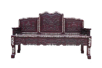 Chinese Red Rosewood Mother of Pearl Long Bench Chaise cs962 Без бренда - фотография #2