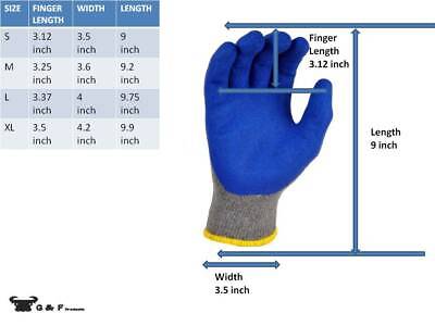 G & F 3100 Premium Heavy Textured Double Dipped Latex Coated Gloves, 12 Pairs G & F 3100 - фотография #2