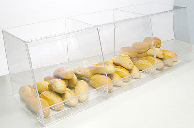 Bulk Bread Storage display case containers deli bakery sandwich Pastry Donut RCS Plastics