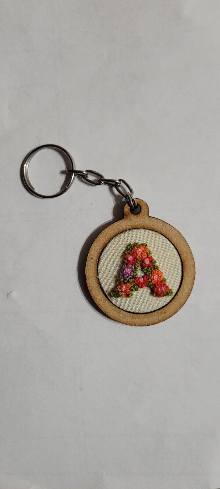 Initial "A" Flowers Hand Made Embroidery Style Без бренда