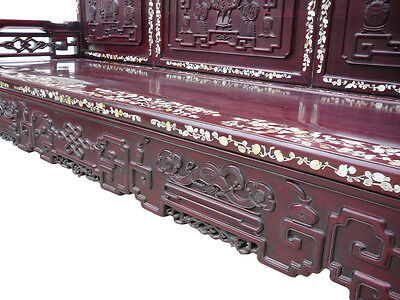 Chinese Red Rosewood Mother of Pearl Long Bench Chaise cs962 Без бренда - фотография #7