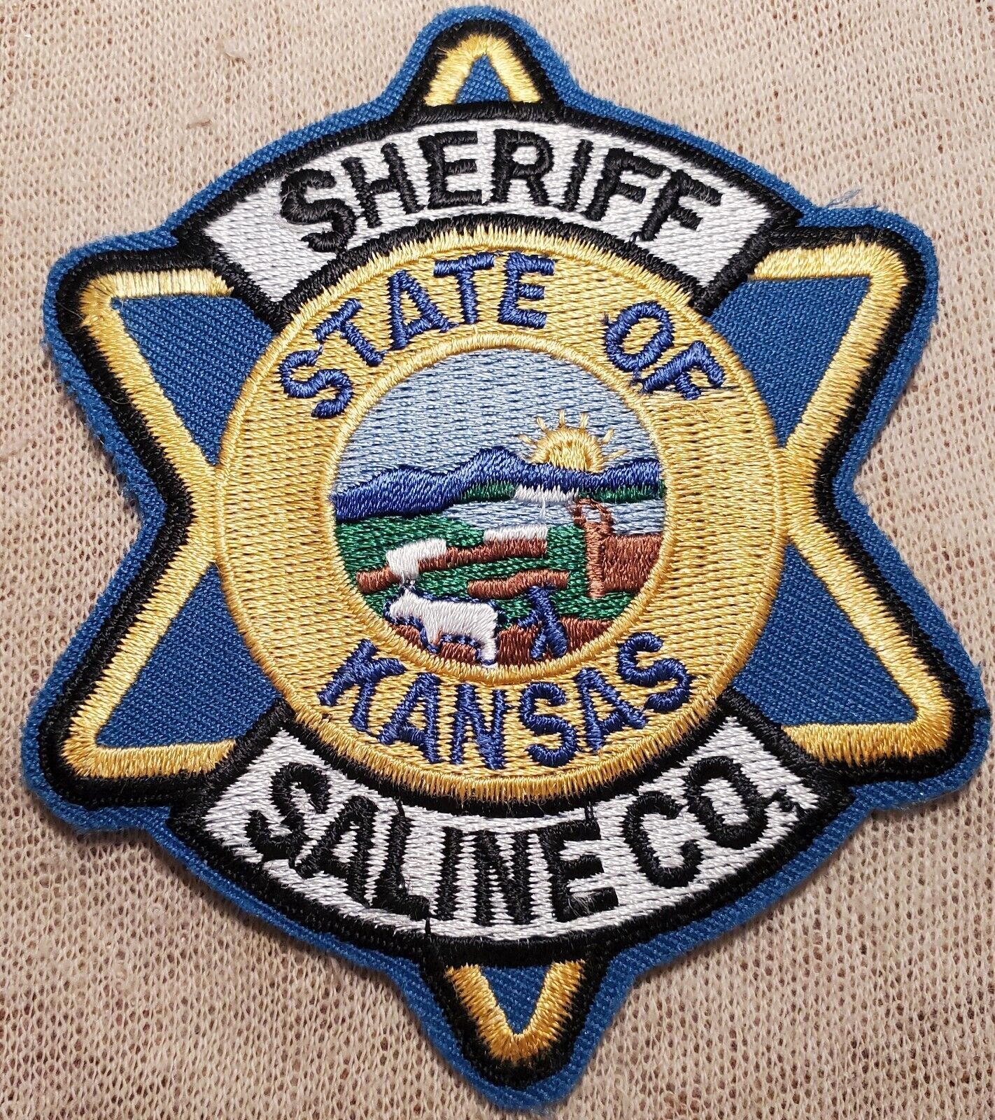 KS Saline County Kansas Sheriff Patch Без бренда