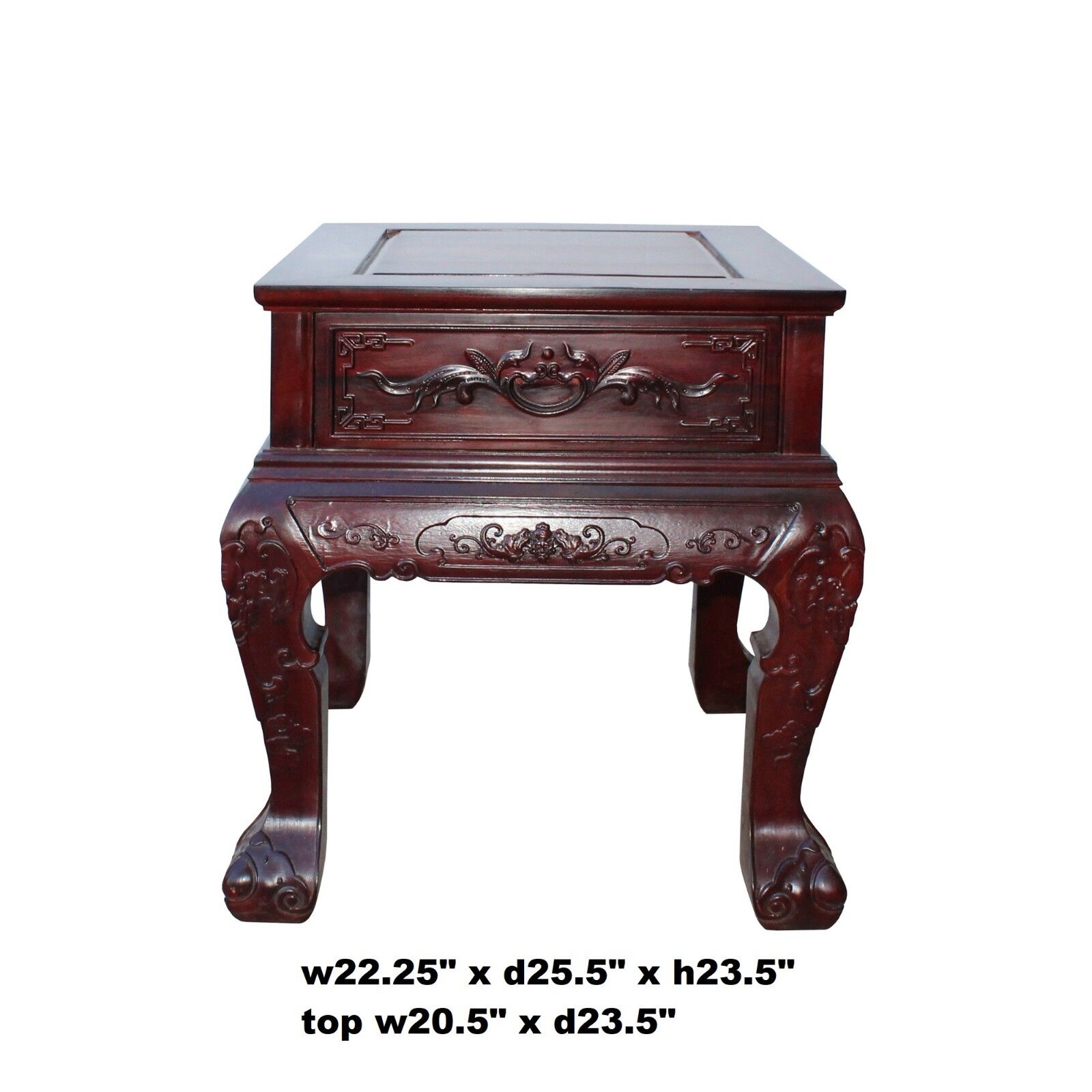 Chinese Oriental Suan Zhi Rosewood Foo Dogs Motif Tea Table Stand cs4536 Handmade Does Not Apply - фотография #7