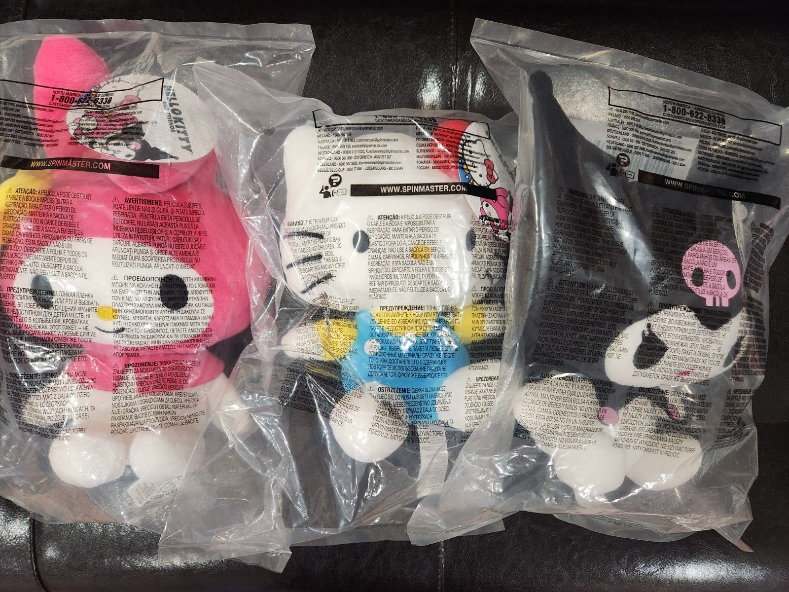 SET OF 3 HELLO KITTY AND FRIENDS, KUROMI & MELODY 8" NWT SEALED BY SANRIO 2023 Sanrio