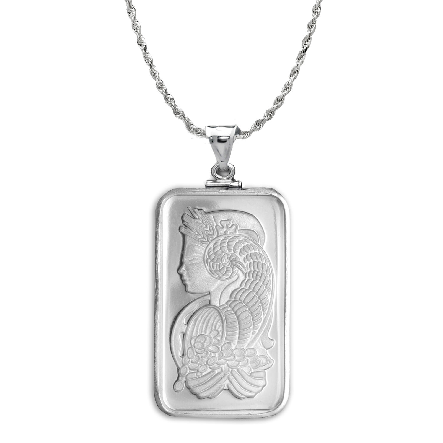 20 gram Silver - PAMP Suisse Fortuna Pendant (w/Chain) - SKU #86993 Pamp Suisse 86993