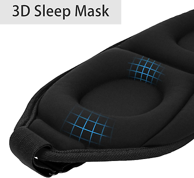 Elehold Sleep Eye Mask, with Adjustable Strap, Weighted 3D Sleep Mask (3.5oz/100 ELEHOLD Not Applicable - фотография #3