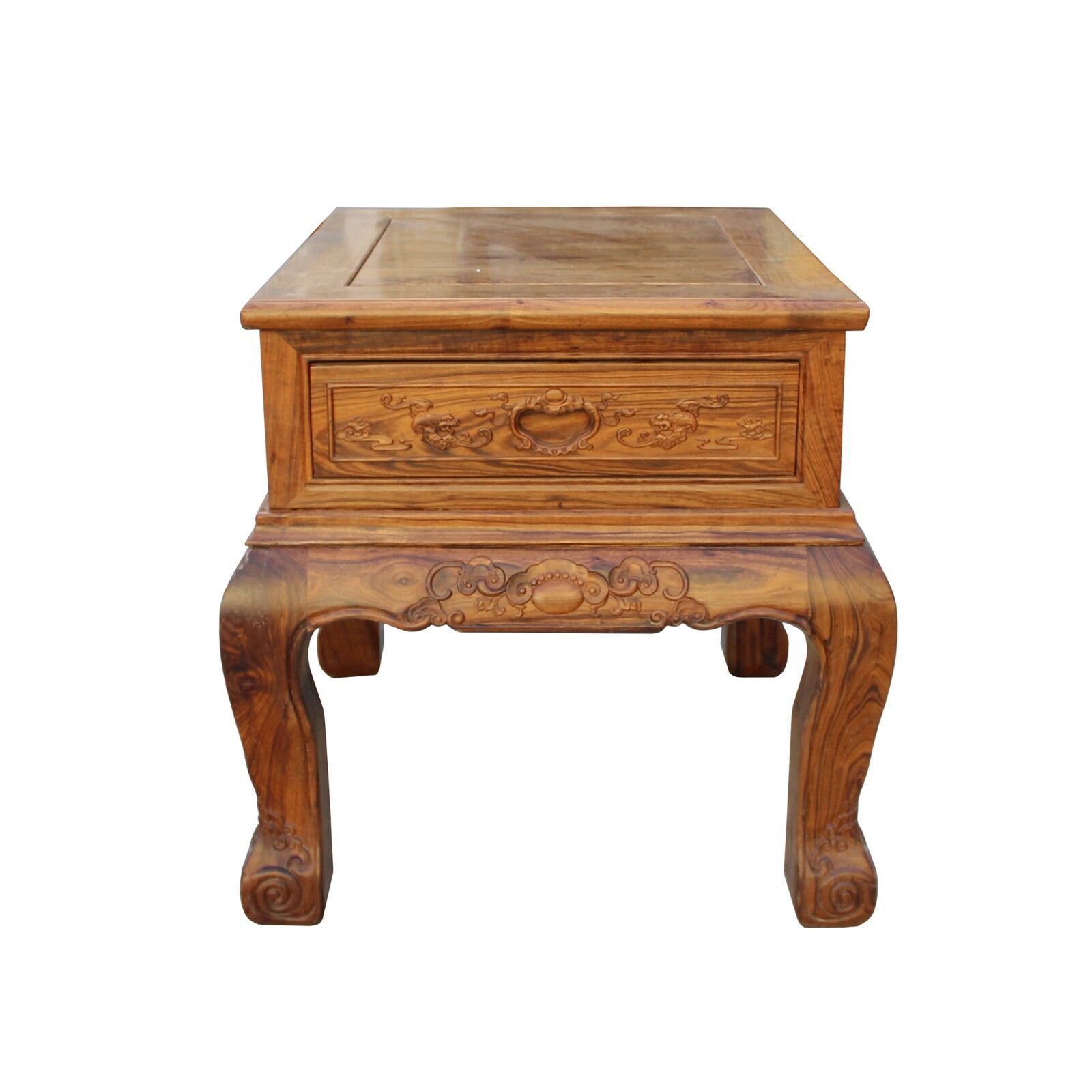 Chinese Oriental Huali Rosewood Flower Motif Tea Table Stand cs4579 Handmade Does Not Apply