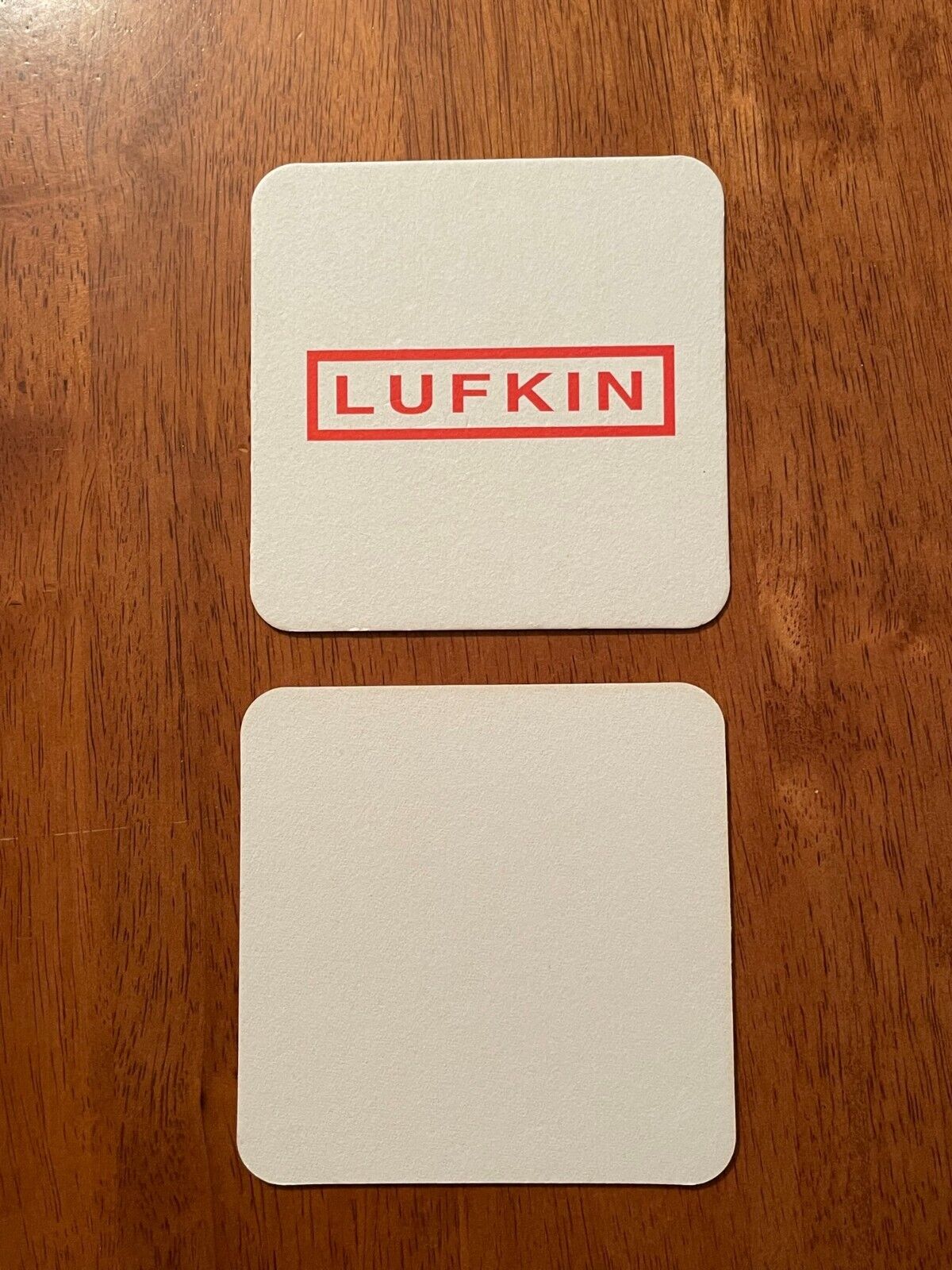 25 PC Vintage Cardboard Drink Coasters, "Lufkin", Lufkin Industries Logo, 4 X 4" Lufkin Industries Logo - фотография #3