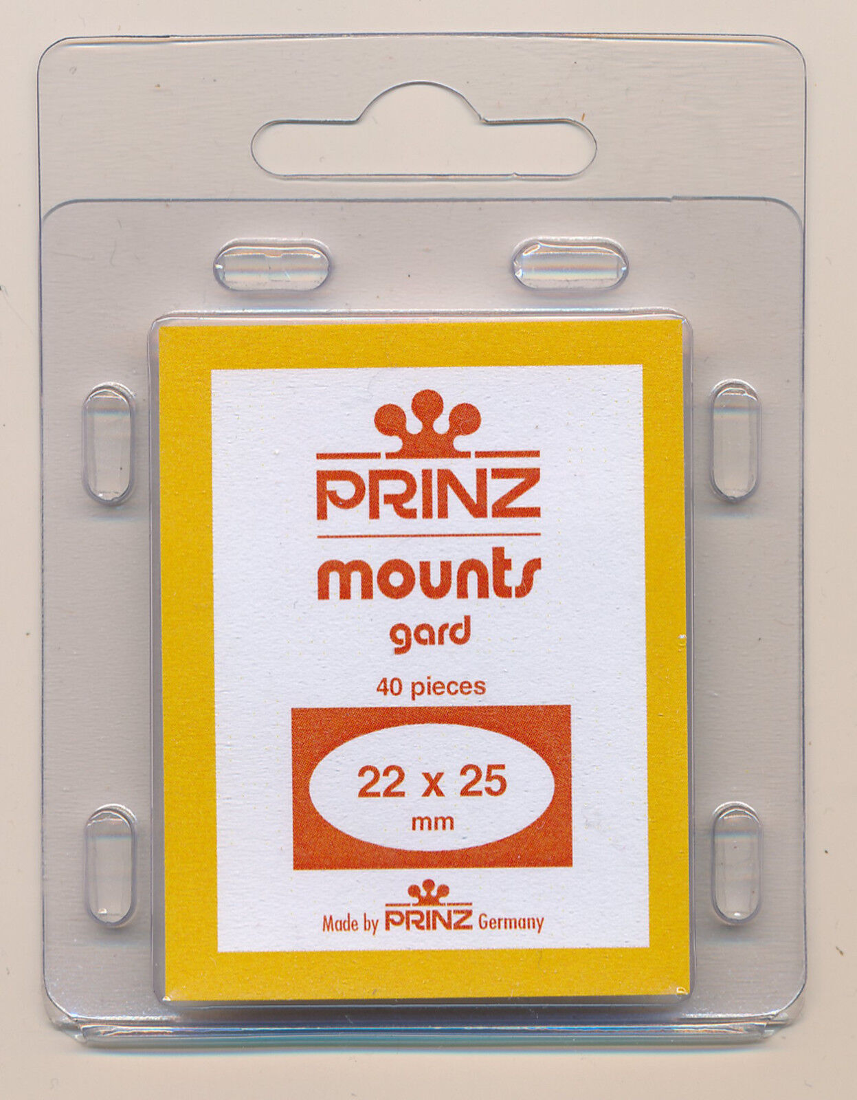 Prinz Scott Stamp Mount 22/25 mm - BLACK - Pack of 40 (22x25  22 mm)  PRECUT 904 Prinz/Scott #904B Scott