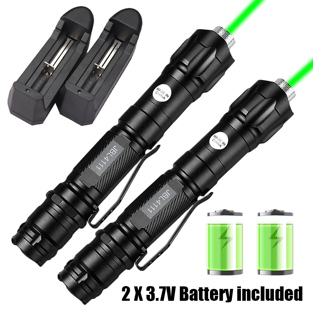 2Pack 6000Miles 532nm Green Laser Pointer Star Beam Lazer Pen+Battery+Charger US Airkoul Does not apply