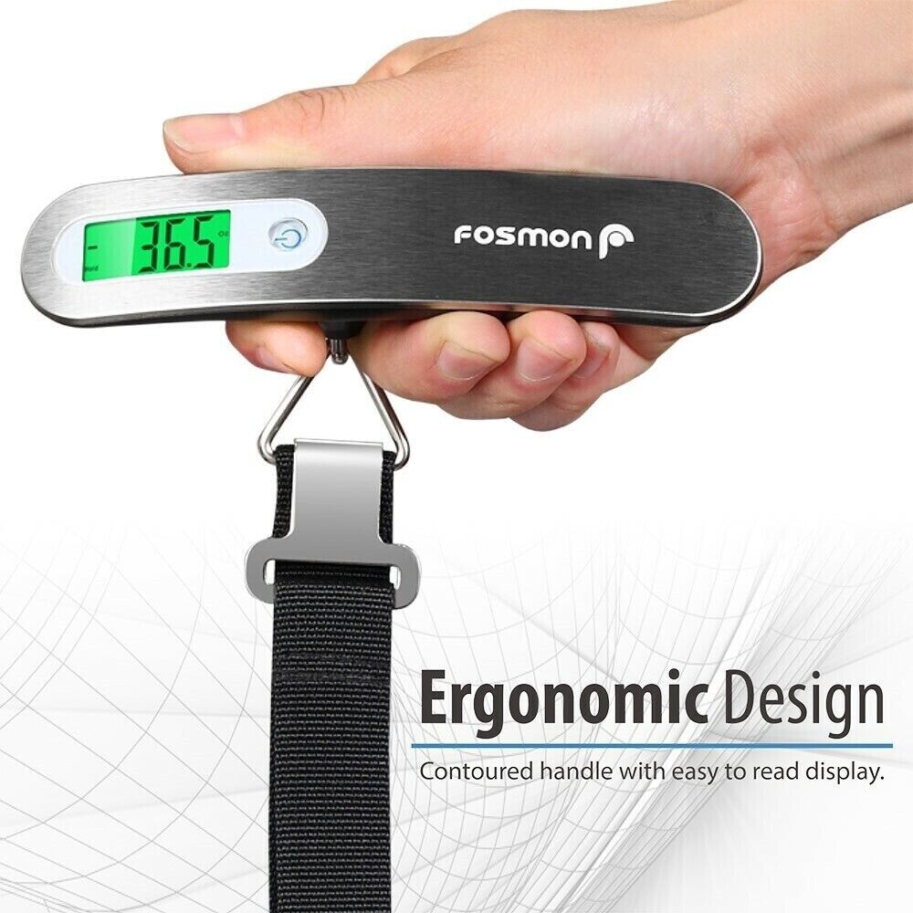 Portable Travel 110lb / 50kg LCD Digital Hanging Luggage Scale Electronic Weight Fosmon 51012HOM - фотография #6