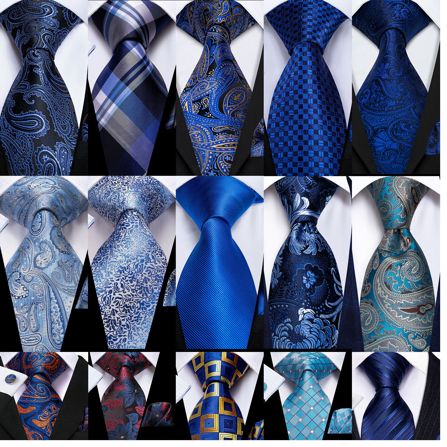 Mens Silk Striped Solid Plain Tie Necktie Classic Solid Wedding Party Formal Tie Hi Tie Does Not Apply
