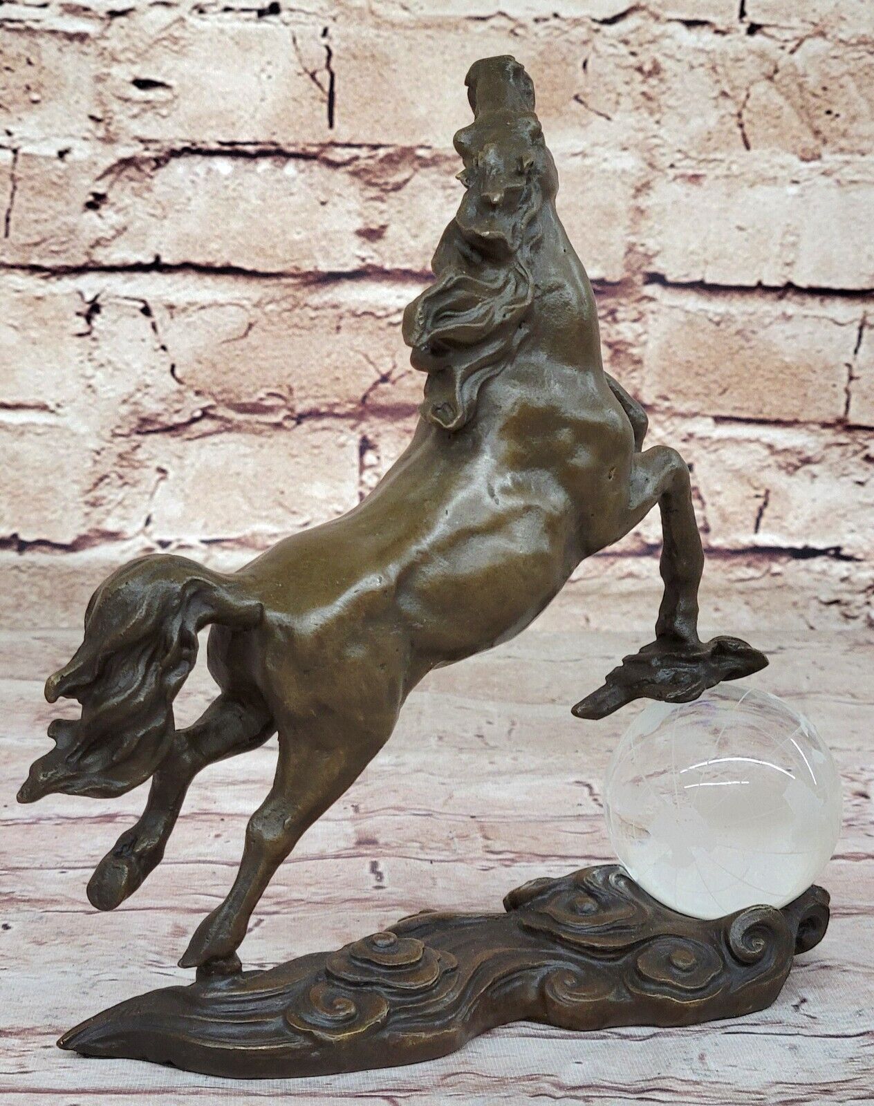 Lost Wax Method: Milo`s Signed Rearing Horse Sculpture Genuine Bronze Decor NR Без бренда - фотография #5