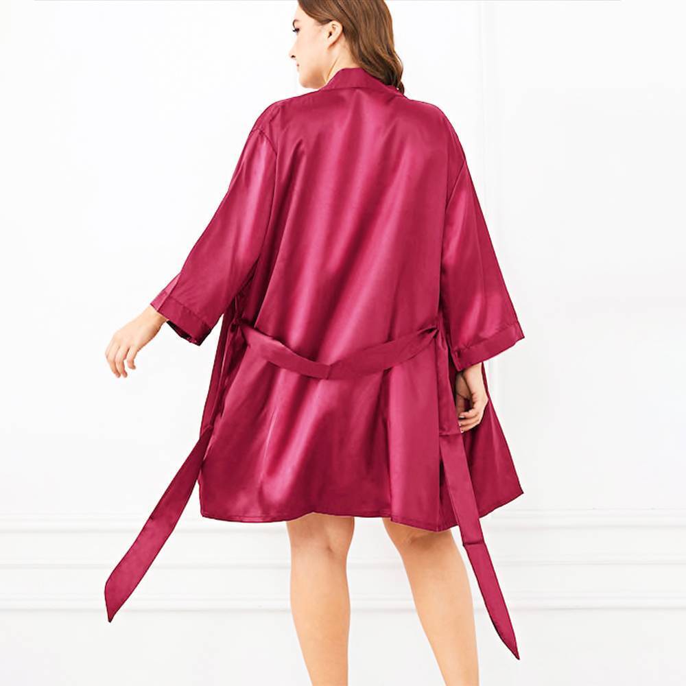 Women Satin Silk Bathrobe Nightwear Dress Kimono Pajamas Bride Dressing Gown Unbranded Does Not Apply - фотография #10