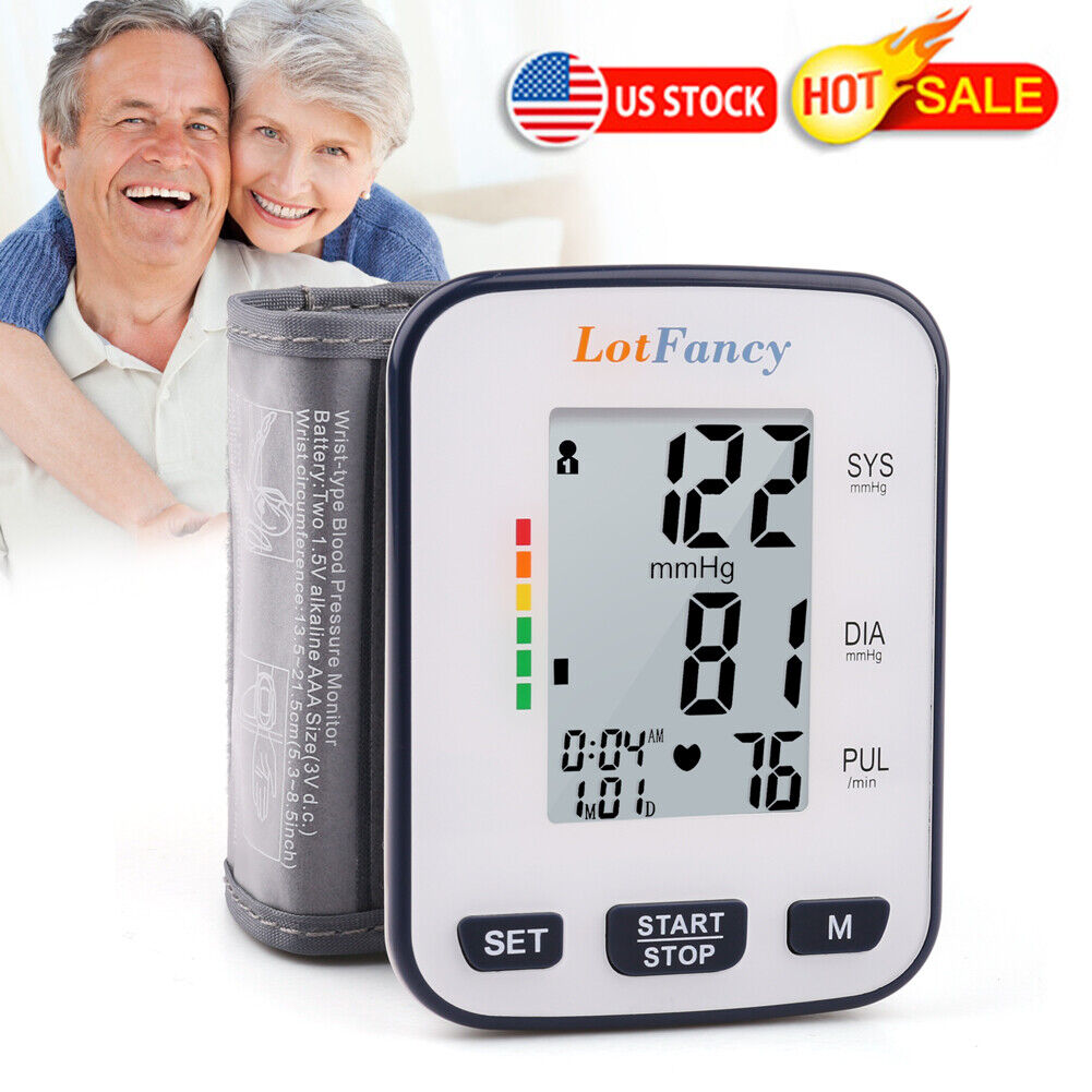 Automatic Digital Wrist Blood Pressure Monitor BP Cuff Machine Home Test Device LotFancy Does Not Apply