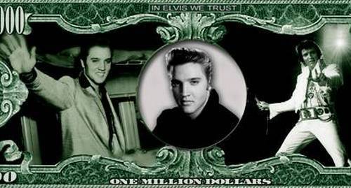 Elvis Presley Million Dollar Bill Fake Play Funny Money Novelty Note FREE SLEEVE Без бренда - фотография #5