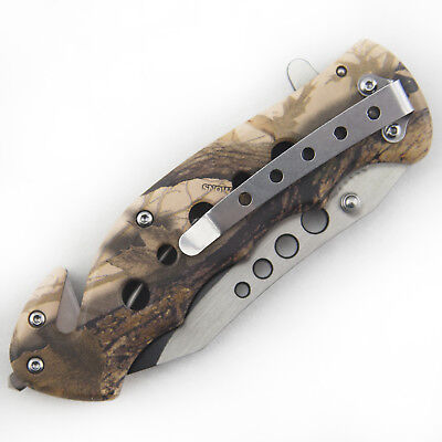 7.75" TAC FORCE CAMO SPRING ASSISTED FOLDING KNIFE Blade Pocket Tactical Open Tac-Force TF-498BC - фотография #6