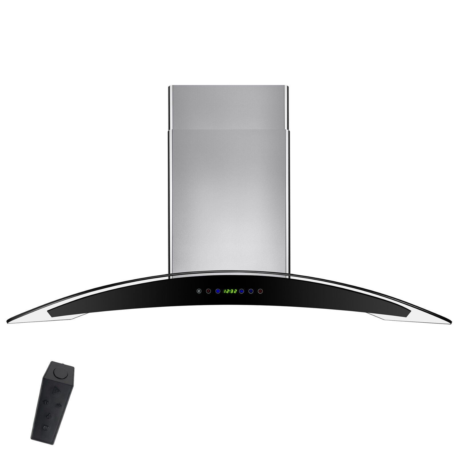 30" Stainless Steel Tempered Glass Wall Mount Touch Panel Kitchen Range Hood Unbranded