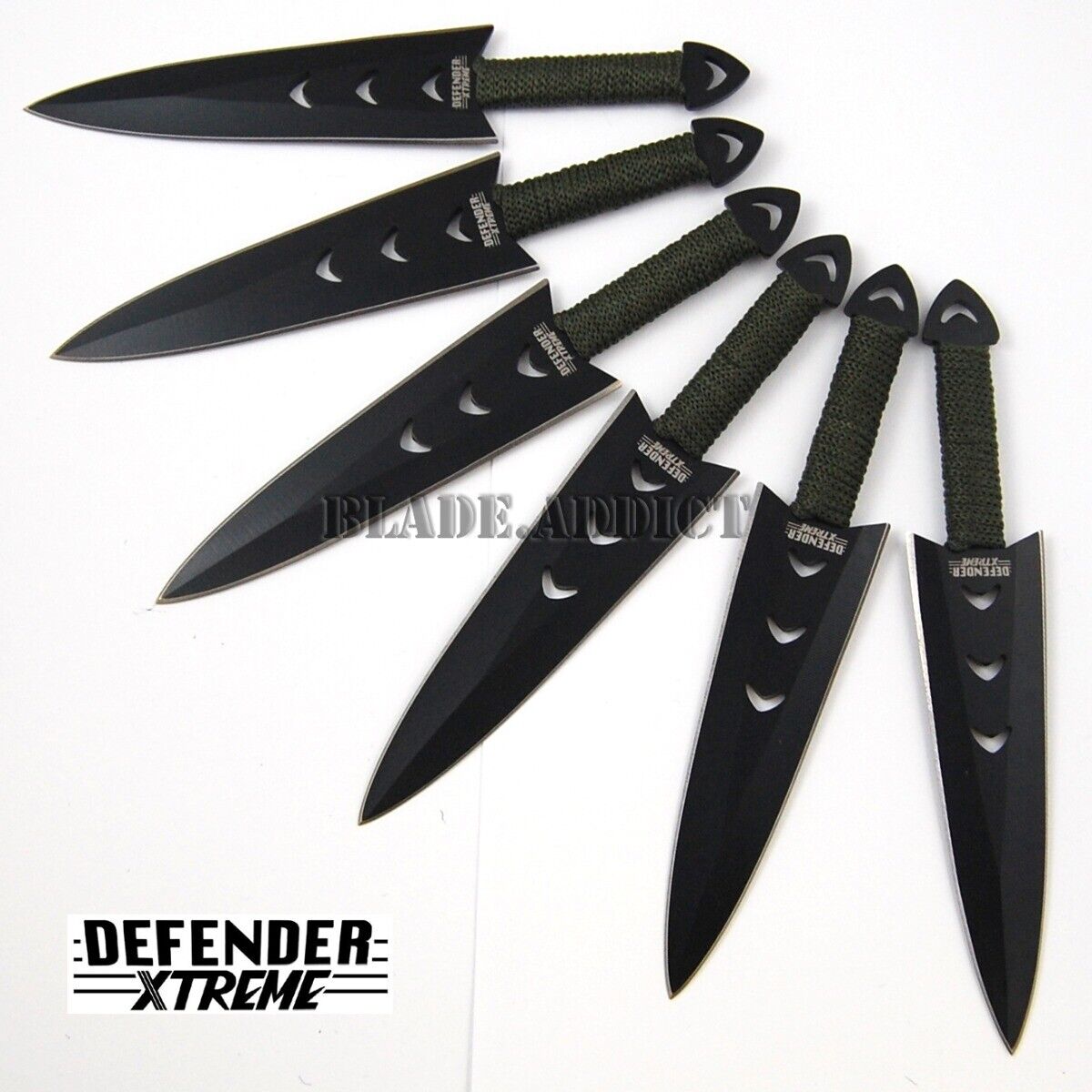 6PC Ninja Ninjutsu Tactical Combat Hunting Kunai Throwing Knife Set w/ CASE Tac-Edge - фотография #5