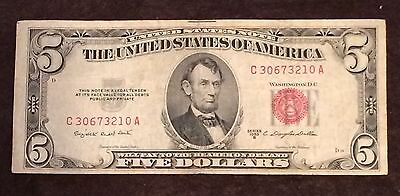 1953 Five Dollar Bill Red Seal Note Randomly Hand Picked VG - Fine FREE SHIPPING Без бренда