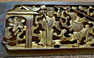 19th Century Chinese Antique Hand Carved Furniture Panel Без бренда - фотография #4