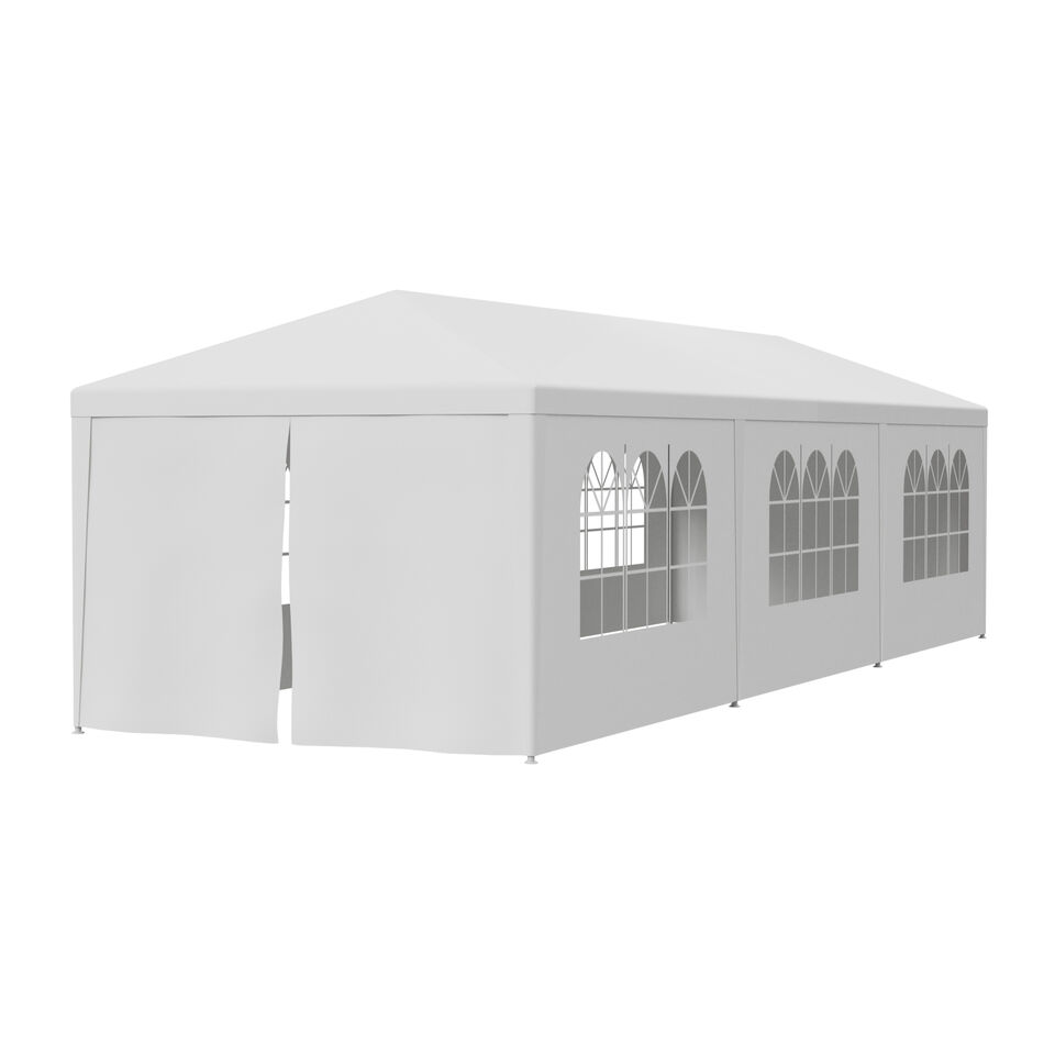 10'x30' White Outdoor Gazebo Canopy Wedding Party Tent 8 Removable Walls 8 Segawe GSDH021233 - фотография #19