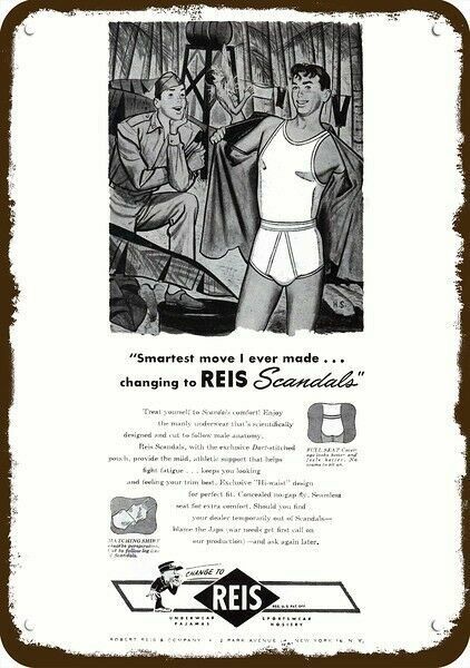1945 Soldier Showers & Loves Men's Reis Underwear DECORATIVE REPLICA METAL SIGN Без бренда