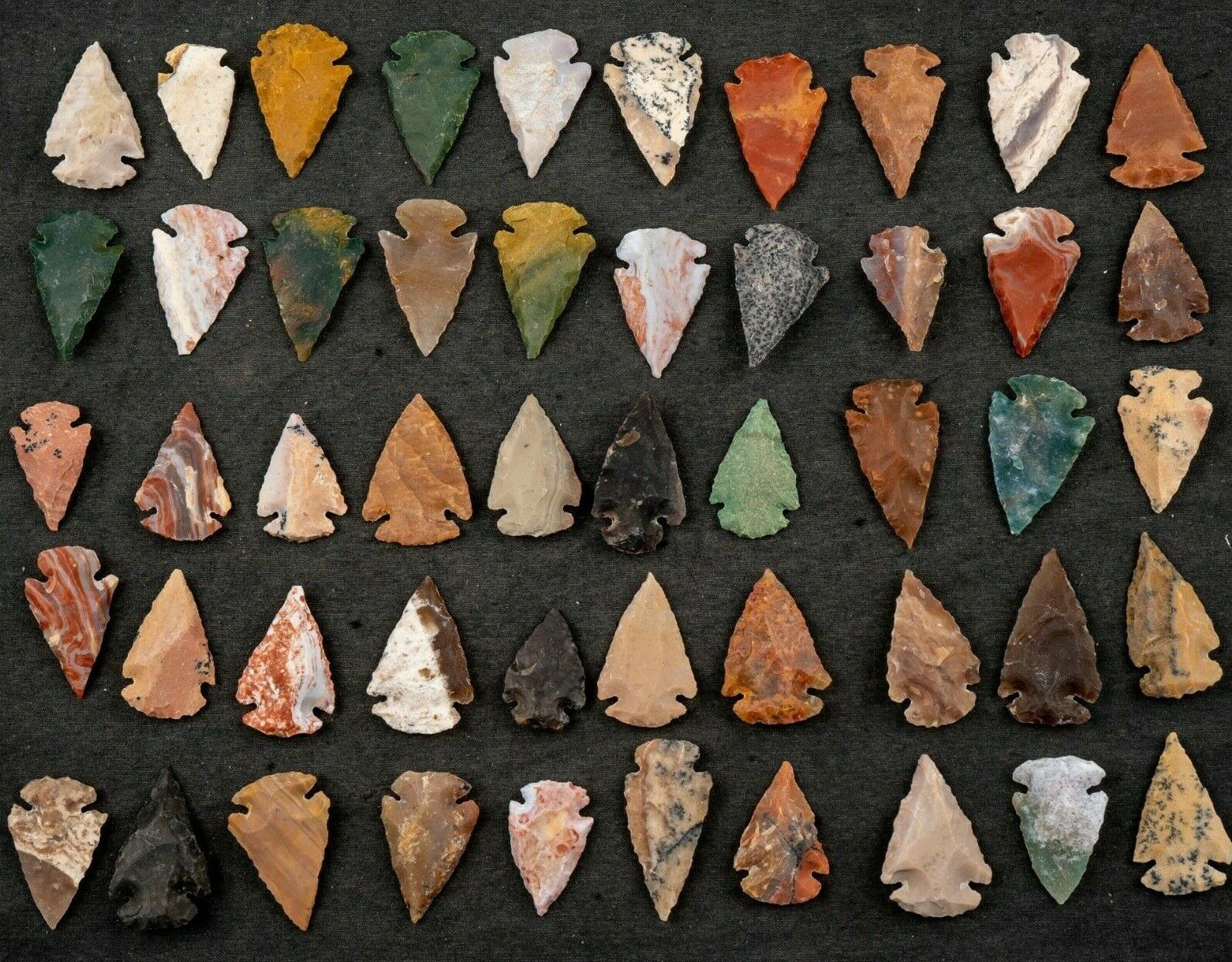 *** 50 PC Lot Flint Arrowhead OH Collection Project Spear Points Knife Blade *** Без бренда - фотография #3