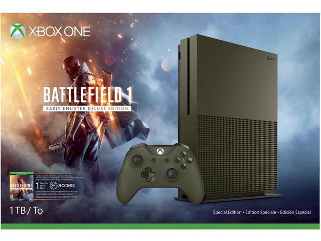 Xbox One S 1 TB Console - Battlefield 1 Special Edition Bundle Microsoft 23400055