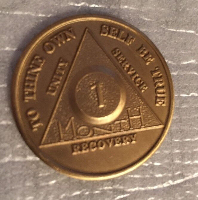 Alcoholics Anonymous 30 Day Recovery Coin Chip Medallion Medal Token AA Days Без бренда