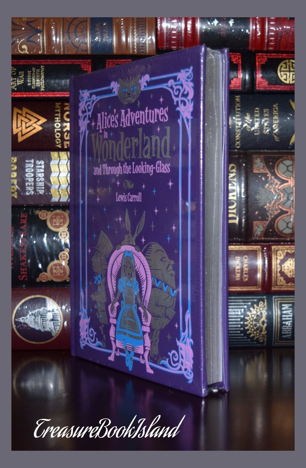 New Alice in Wonderland & Through Looking Glass Illustrated Sealed Leather Bound Без бренда - фотография #4