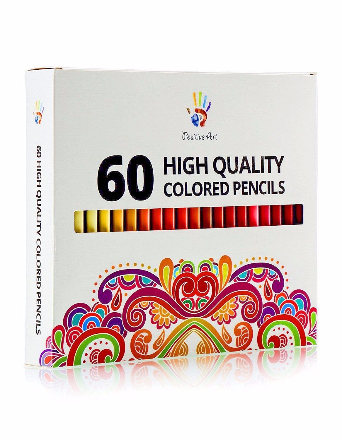 Colored Pencils 60 Unique Colors -Positive Art— Perfect for adult coloring books Positive Art PA0618