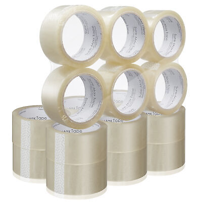 18 Rolls Carton Sealing Clear Packing Tape Box Shipping - 2 mil 2" x 55 Yards Sure-Max Does Not Apply - фотография #2