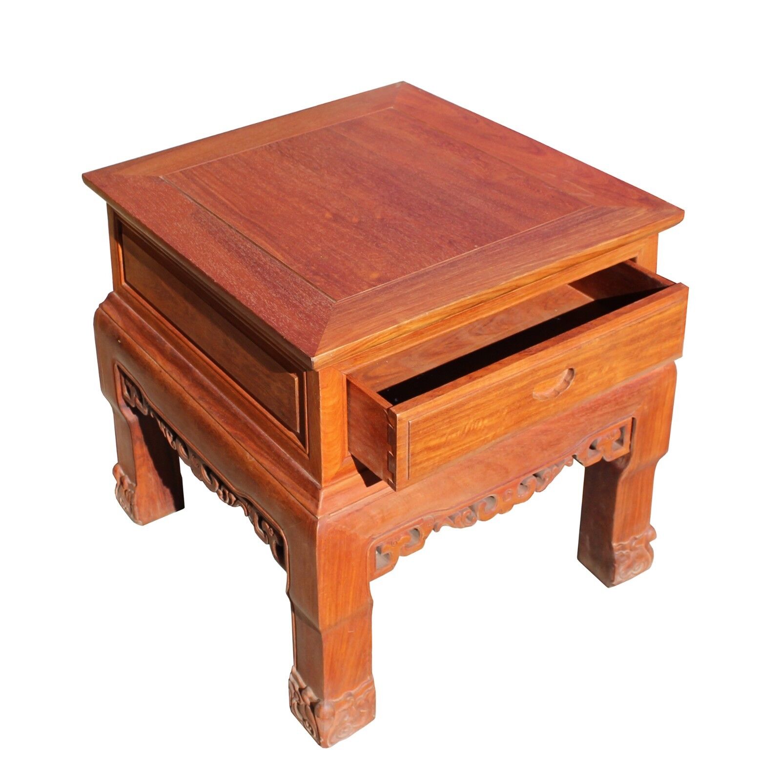 Chinese Oriental Huali Rosewood Plain Side Tea Table Stand cs4595 Handmade Does Not Apply - фотография #6
