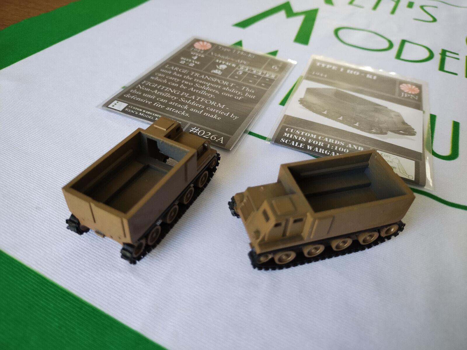 Japanese Artillery Company  -- 1:100 scale minis w/statcards -- KMM Custom Set Ken's Model Miniatures 025A, 026A, 027A - фотография #3