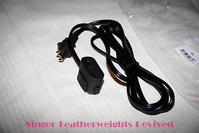 NEW SINGER SEWING MACHINE SINGLE LEAD POWER CORD-15-91, 301, 301A, 401, 403, SINGER