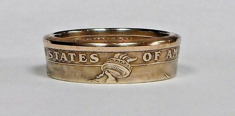 "Sealed" US GOLD DOLLAR COIN RING SIZE 7-13 Whats your size? free velvet pouch Toms Handcrafted Coin Rings - фотография #2