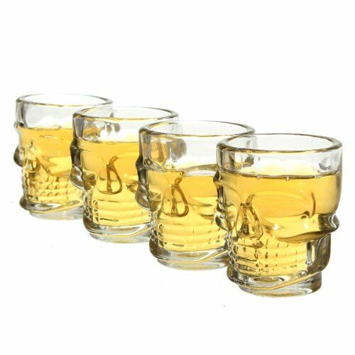 4 Skull Head Shot Glass Cup Wine Mug Beer Glass Mug Crystal Whisky Vodka Cup TD - фотография #4