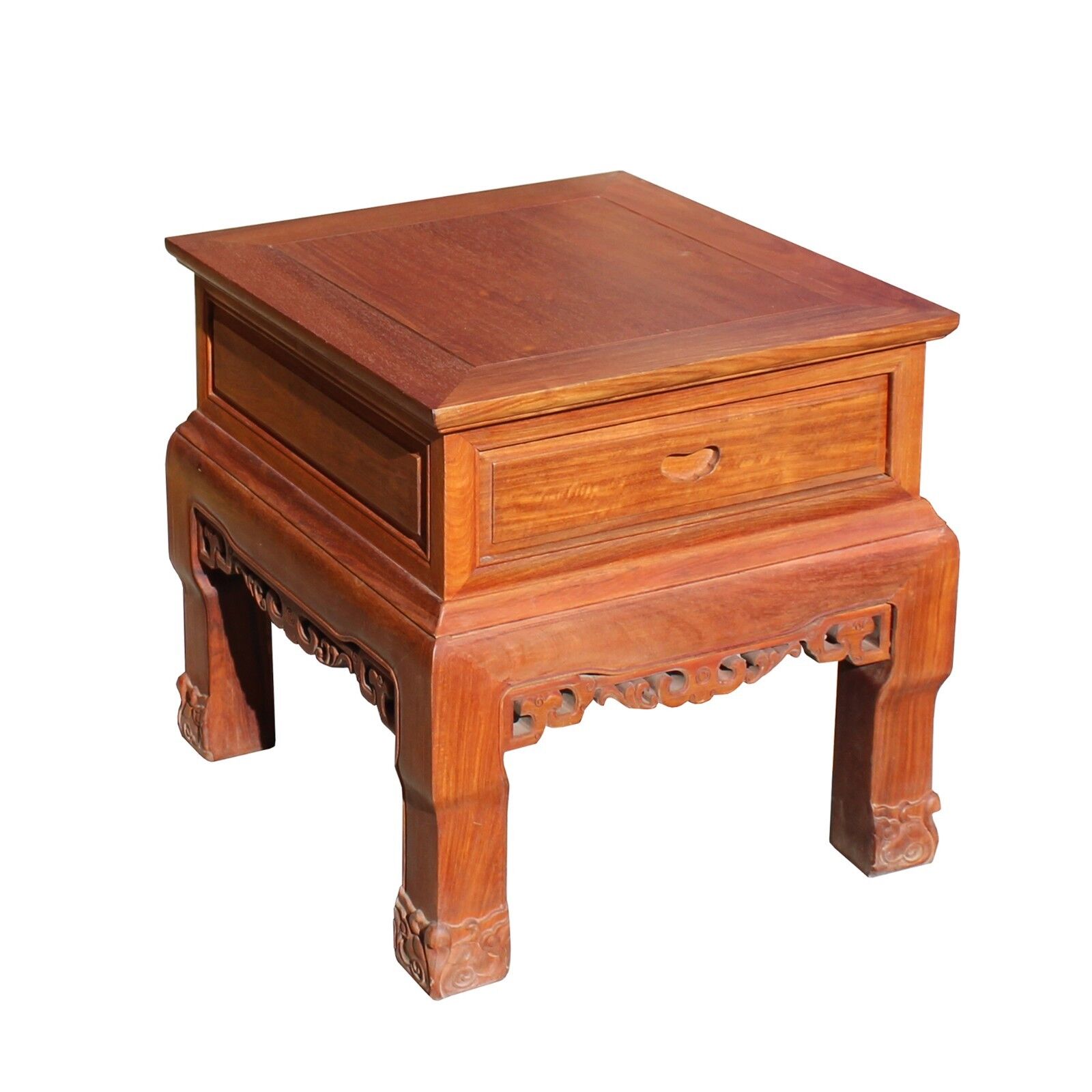 Chinese Oriental Huali Rosewood Plain Side Tea Table Stand cs4595 Handmade Does Not Apply - фотография #3