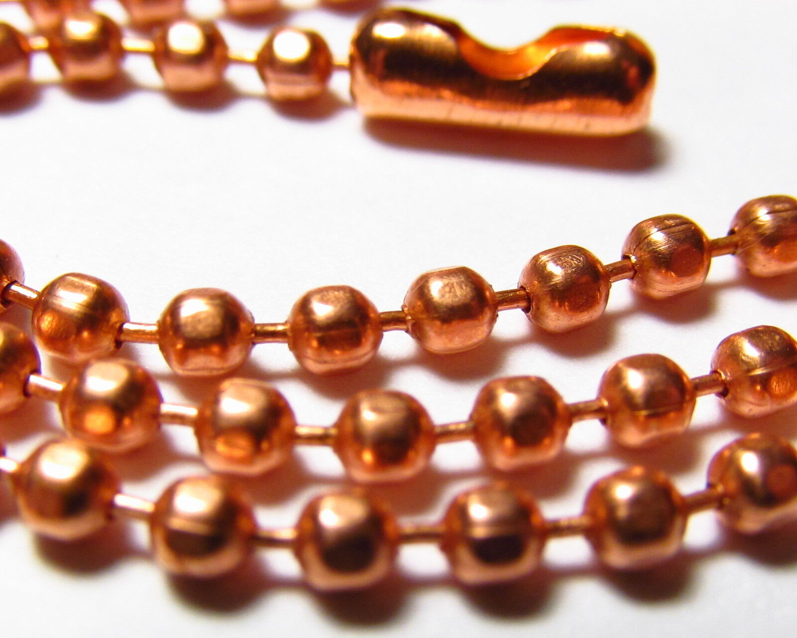 #3 (2.4mm) Beautiful FACETED Ball SOLID COPPER Chain Bracelets and Necklaces  Unbranded - фотография #4